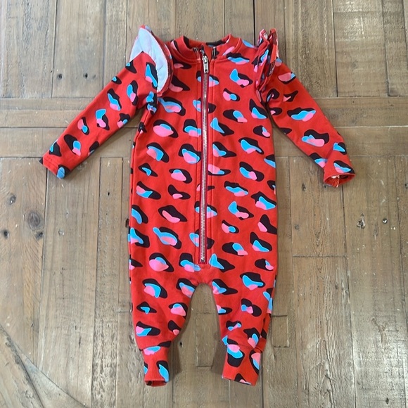 Romey loves Lulu red leopard zip front romper - Picture 1 of 5